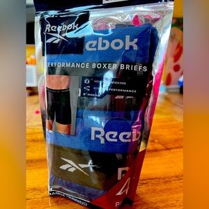 REEBOK Men's StretchPerformance Boxer Briefs  *4 Pack* size small